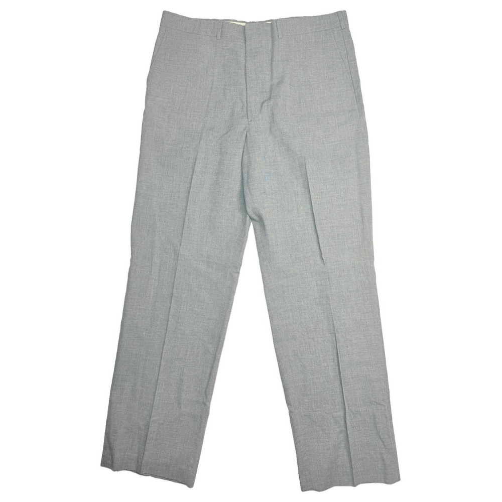 Farah Men's Gray Dress Pants 36x32 Flat Front Straight Leg Slacks Business Work